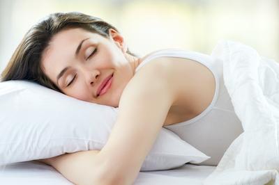 Woman sleeping nicely